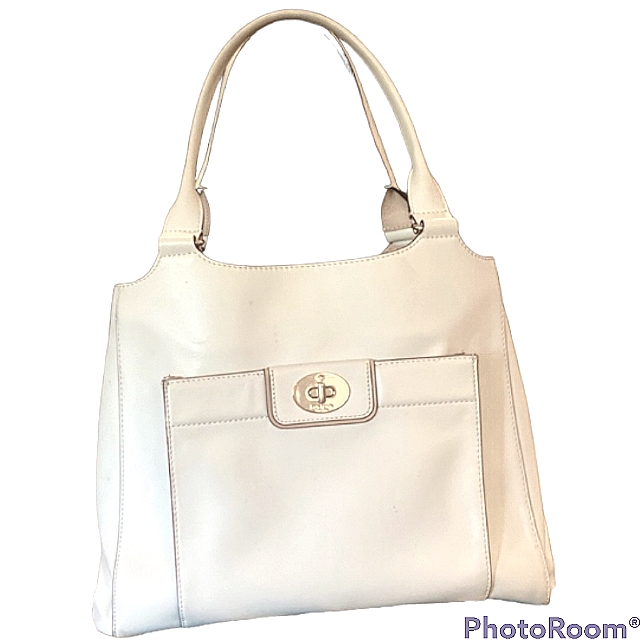 Kate Spade Authentic Ivory Leather Tote Lnc